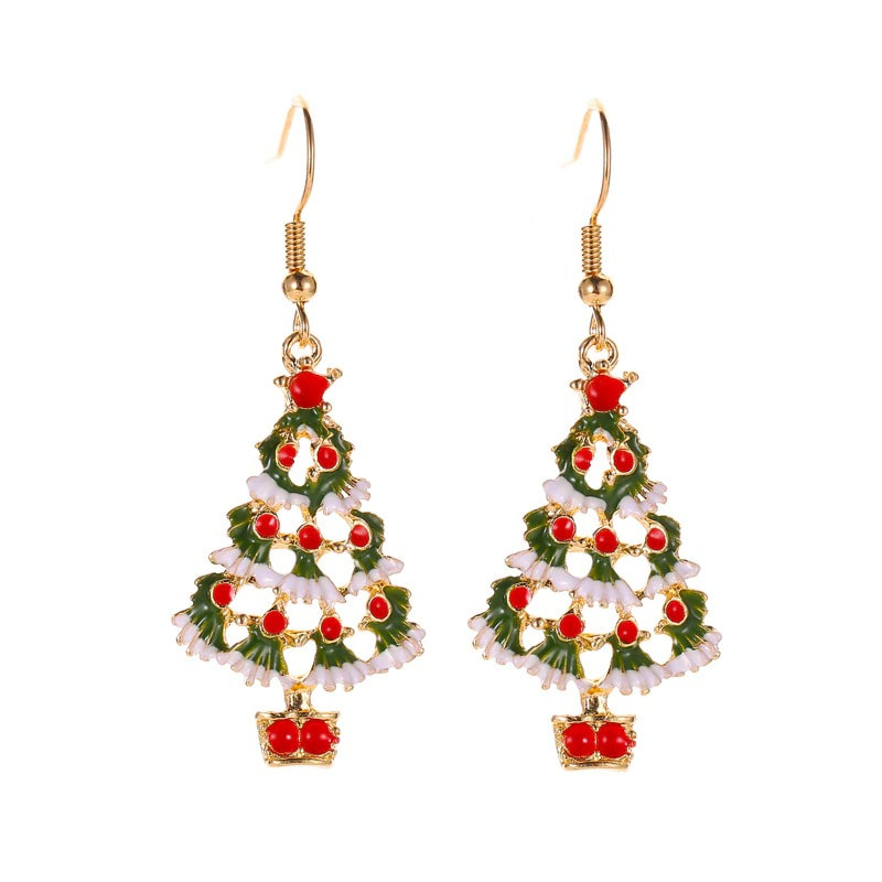 New Christmas Xmas Earrings Women Xmas Tree Earrings Stud Jewelry Gift ...